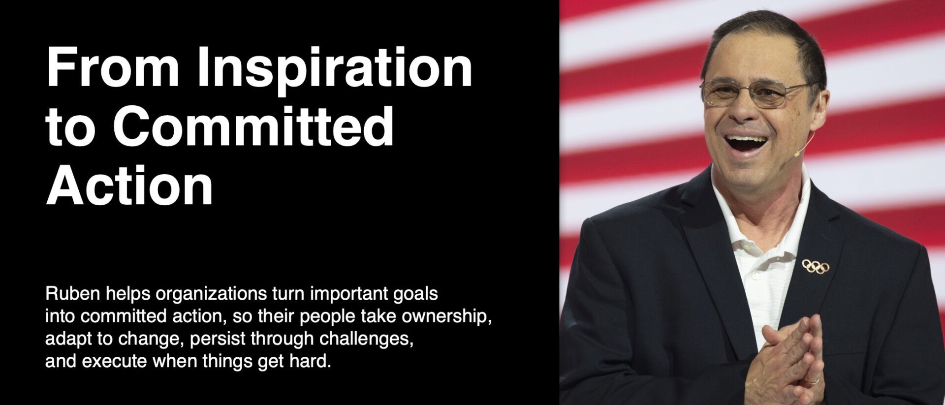 Olympic keynote speaker Ruben Gonzalez. First four-decade Winter Olympian. Inspirational.